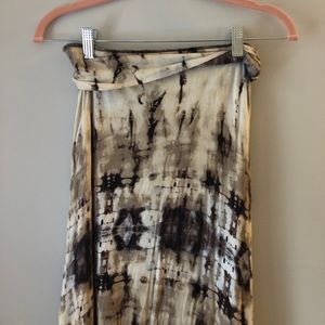 Tie die maxi skirt